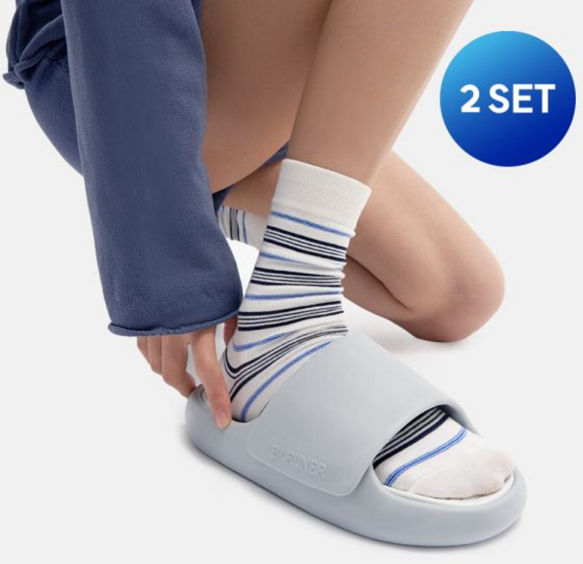 바르너 아치스본 지압슬리퍼 2SET 발 아치 붓기 사무실 실내화 쿠션 발편한 슬리퍼