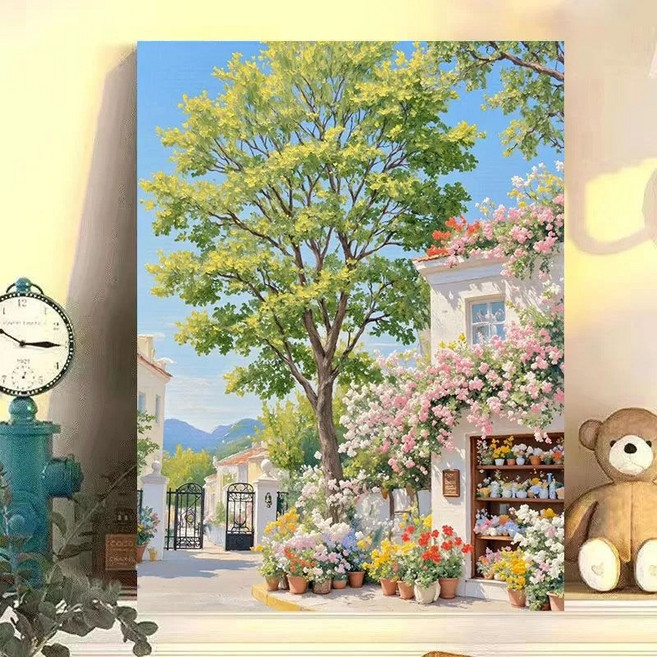 샤이닝포인츠 선물급 힐링 컬러라인 DIY 유화그리기 세트, 1개, 핑크