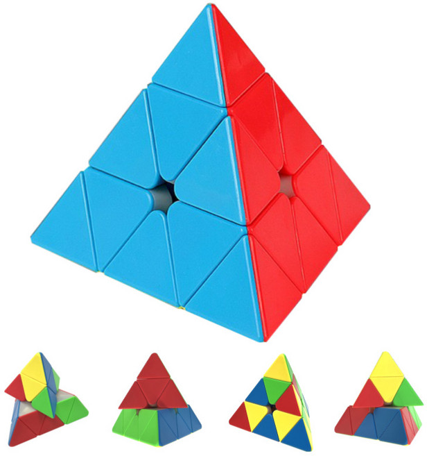 젠느큐브 창의력 집중력 사고력발달에 좋은 매직큐브 스티커리스 당일발송 신학기선물, 젠느큐브(피라미드), 상세페이지 참조, 1개