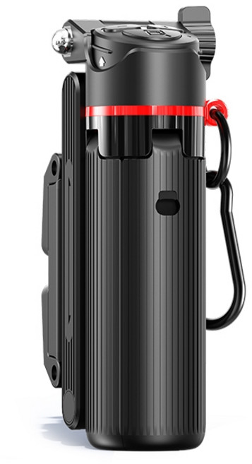 迷你四腳架自拍桿 手機拍照輔助 鋁合金桿 桌面支架 雙冷靴口, 迷你四腳架自拍桿／黑, 1個