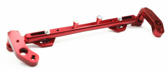 오토바이 핸들크로스바 PCX NMAX 포르자 슈퍼커브 시티에이스 라이더 오토바이 멀티크로스바, 레드, 1개, 레드