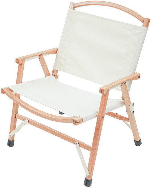 포블리스 원목 캠핑 의자 로우 커밋체어, 아이보리, 1개