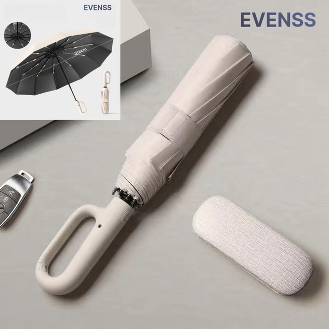이븐스 고리형 3단 자동 암막 양우산 접이식 대형