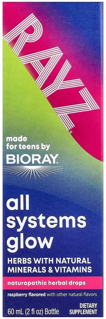 Bioray Rayz® All Systems Glow For Teens Raspberry 2 fl oz (59 ml), Bioray, Rayz®, All Systems Gl, 1개, 59ml - 쿠팡
