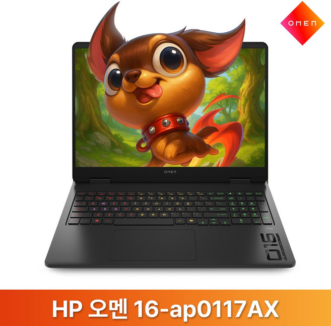 HP 2026 오멘 16 라이젠9 라이젠 8000 시리즈 지포스 RTX 5070, 16-ap0117AX, Free DOS, 64GB, 2TB, ShadowBlack