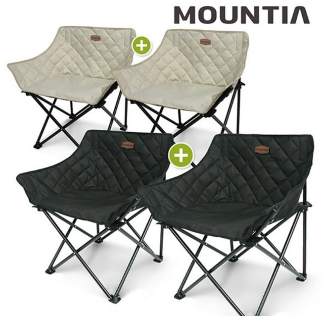 네오 하프체어 캠핑의자 1+1/감성 폴딩의자, 네오 하프체어 세트_아이보리, 1개, 02-네오 하프체어 세트-아이보리