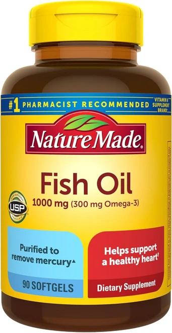 네이처메이드 피쉬오일 오메가3 소프트젤 Nature Made Fish Oil, 1개, 90정 - 쿠팡