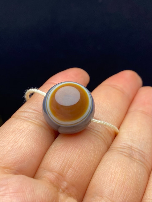 天眼天珠 圓珠 配珠 吊墜 尺寸18mm, 如圖所示, 1個