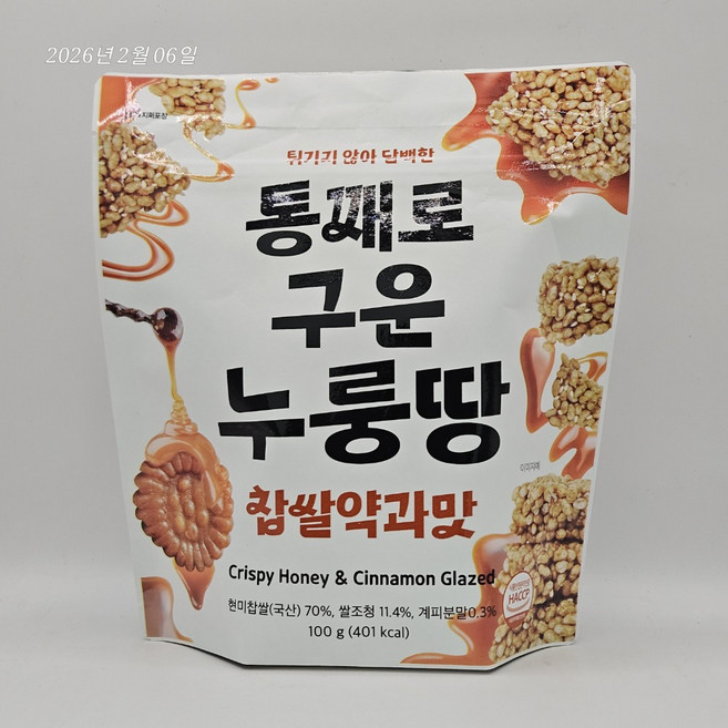 태광선식 일일곡식 누룽땅 찹쌀약과맛, 100g, 1개