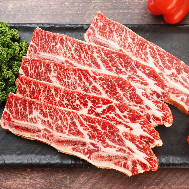 고기해적 LA갈비 소 6.7.8번 갈비 지방싹제거, 1개, 1kg
