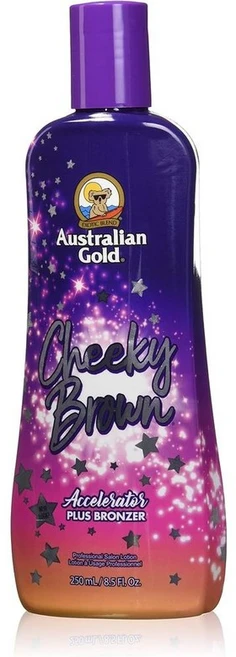 Australian Gold CHEEKY 브라운 엑셀러레이터 다크 네추럴 브론저 태닝 Bed 로션 241g 1개, 250ml - 쿠팡