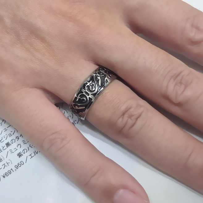 [골드러쉬] R208 반지 스틸반지 커플링 남녀공용 십자가 심플 엔틱 남자패션링