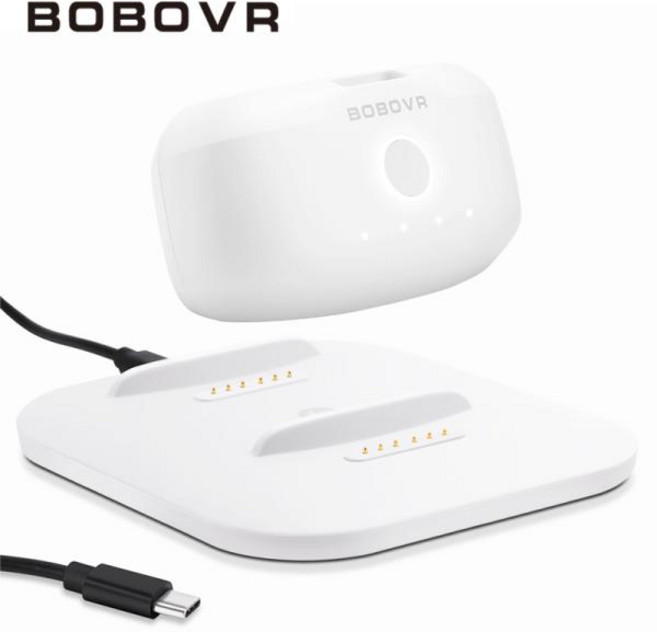 BOBOVR 트윈 충전기 스테이션도크 B2 배터리 팩 M2 Pro M2 플러스 스트랩 마그네틱 공급 전원 2 B2 배터리 팩, 1개