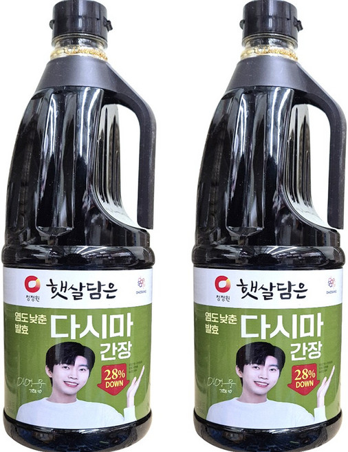 청정원 염도낮춘 발효다시마 간장 2개, 1.7L