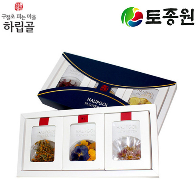 꽃차선물세트 5티백소박스x3종류 청정지역야생초, 1개