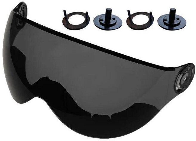 비브랜드 LOCLE 업그레이드 스키 헬멧 바이저가 있는 겨울 스포츠 스노모빌 고글 장착 스, 03. S (52-54cm), 04. 블랙 렌즈만