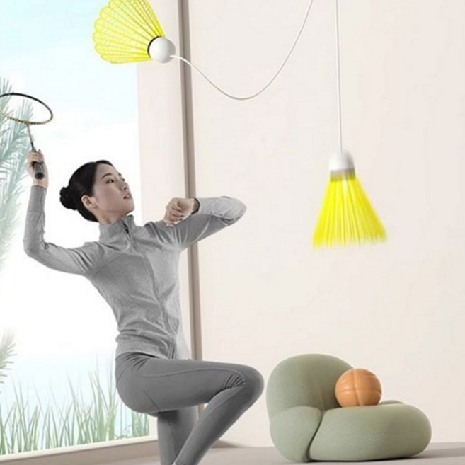 배드민턴 셔틀콕 훈련기 고정형 연습용 실내 배드민턴 스트링 테니스 어린이 연습기 스포츠 휴대용 운동기