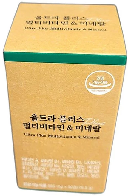 울트라 플러스 멀티비타민 미네랄 에너지 활성화 면역력 지원 건강 보조제 90정 1개 - 쿠팡