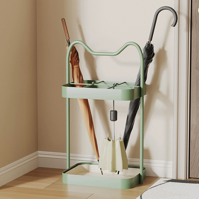 몰린 미드센츄리 카페우산꽂이 철제우산꽂이, 1개, 그린