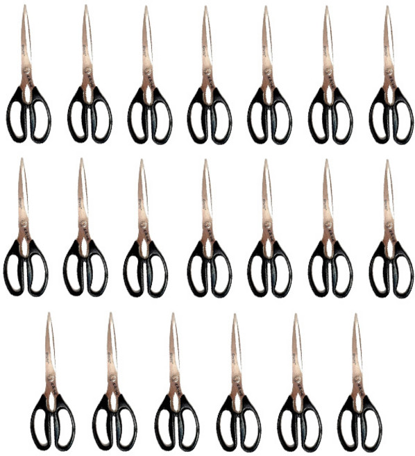 오복가위 고깃집 업소용 식당 식가위, 혼합색상, 20개