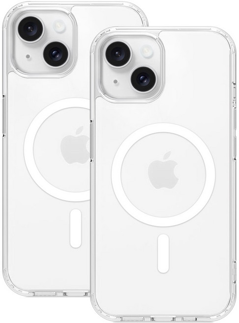 강력 자력 맥세이프 투명 변색 방지 마그네틱 케이스 2개입 세트