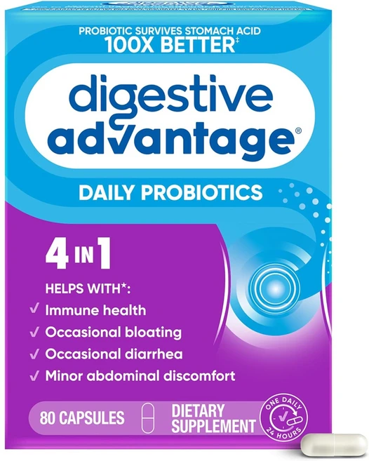 다이제스티브 어드벤티지 데일리 프로바이오틱 유산균 4 in 1 60캡슐, 80정, 1개, 80정 - 쿠팡