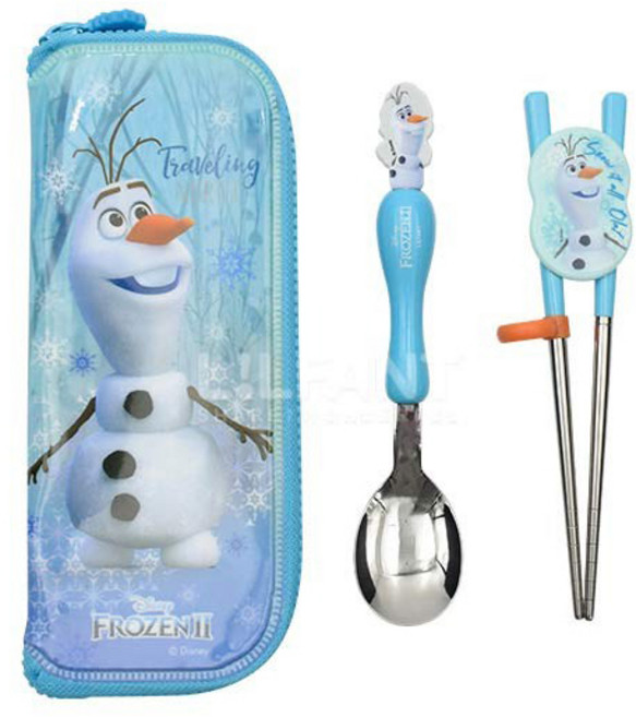 (키즈키즈) 겨울왕국2 올라프 교정젓가락케이스세트 6993, 1개