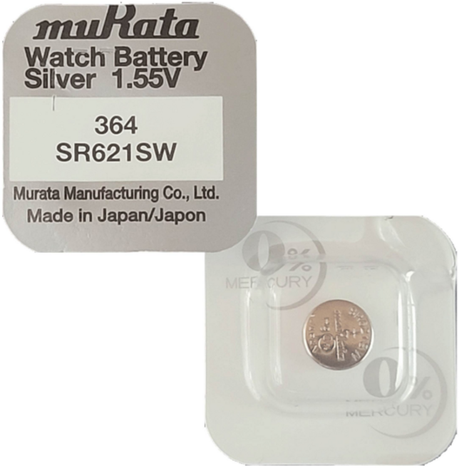 소니 무라타 시계배터리 SR 무수은전지 364 (SR621SW) - 1알