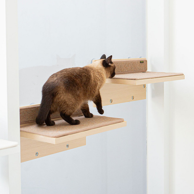 고양이 냥단 쉼터 네추럴 캣워크 윈도우 벽타워 DO23050, 그레이_23050, 1개