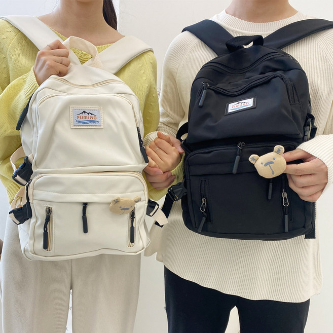 남녀공용 데일리 학생 가방 백팩 캔버스 대학생 bg834