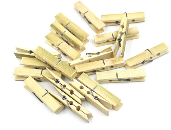 20p 즉석사진용 사진걸이집게 원목집게 6cm