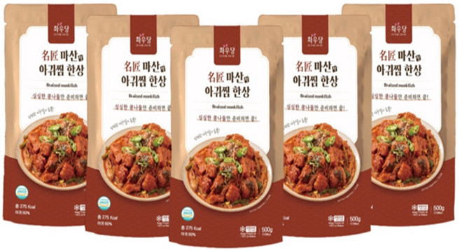 [씨엔쇼핑_TV홈쇼핑]이경애 명장 마산식 아귀찜, 5개, 500g