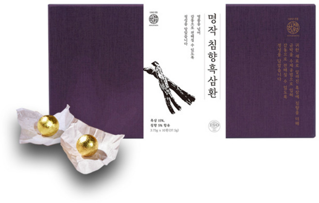 [프리미엄선물 1등] 한제원 명작 침향 흑삼환, 3.75g, 10개