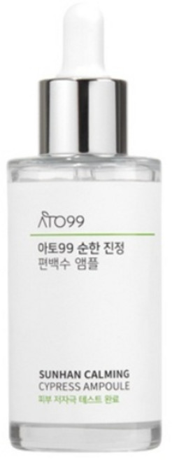 아토99 속건조 잡는 진정 앰플 시카 병풀 세라마이드 판테놀 모공 기미 진정 미백 주름개선 피부 저자극 수분 속건조 기능성 탄력 케어 구구 영양 추천 편백수 순한 엠플 50ml, 1개