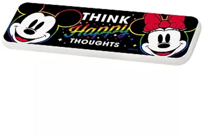 收納王妃 Disney 迪士尼 彩虹米奇珪藻土洗漱墊 24 x 8 x 0.9cm, 橫 米奇米妮 黑色, 1個