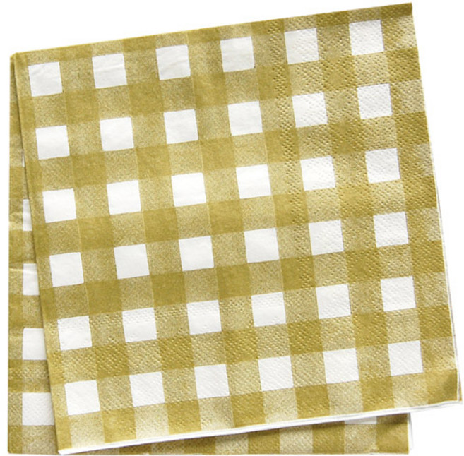 피플스파티 크리스마스 냅킨, 냅킨 체크골드