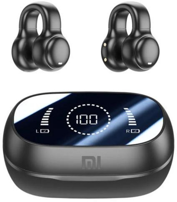 소리증폭기 음성 증폭기 난청보청기 샤오미 M47 블루투스 5.3 헤드폰 골전도 이어폰 노이즈 캔슬링 스포츠 헤드셋 하이파이 스테레오 사운드 게임용, [08] Black-1PCS, 1개