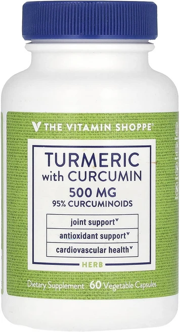 새해 첫좋은선물 The Vitamin Shoppe 강황 커큐민 함유 500mg 베지 캡슐 60정 제대로 할인합니다, TheVitaminShoppe강황커큐민함유500mg베지, 1개 - 쿠팡