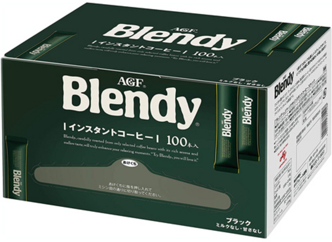 AGF Blendy 블랜디 스틱 인스턴트 커피 100개, 1개