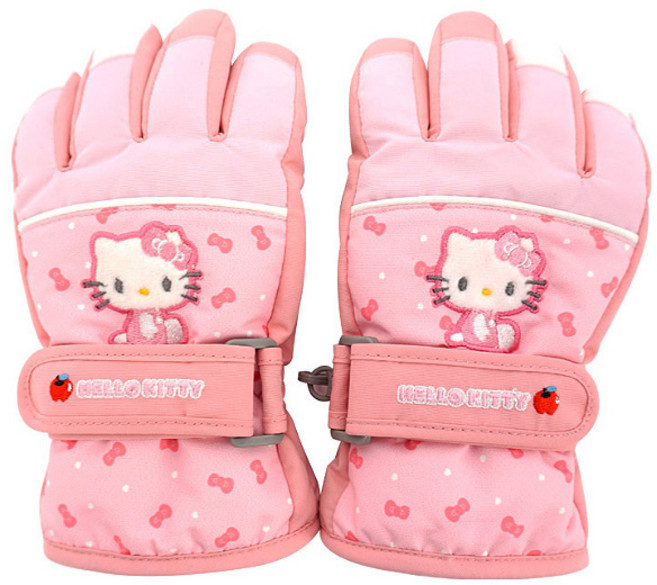 헬로키티 여아용 큐트 패턴 스키 손가락 장갑 50066