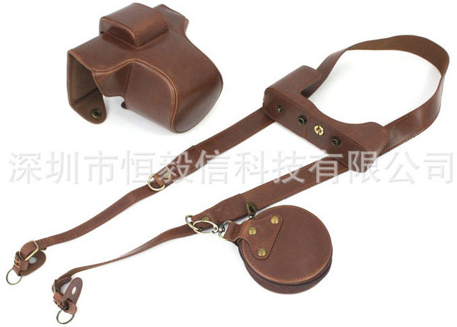 Nikon ZFC 카메라 가방과 호환되는 카메라 렌즈 보호 가죽 케이스 사진 장비 숄더백 보호 커버, 03 Coffee