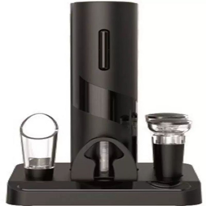 전동 와인오프너 EGS901 플랜 마개 푸어러 호일커터 세트, E. 검정색 베이스 포함