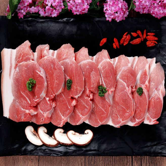 앞다리살 전지 500g+500g 구이용 냉동 돼지고기 한돈, 2개