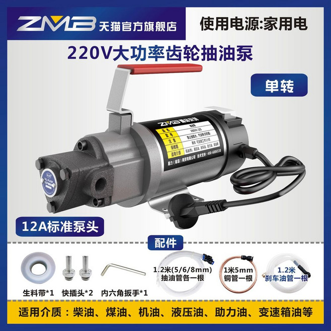 엔진오일 석션기 교환 잔유제거 구형 잔유 드레인, O. 220V 고전력 180W 표준 펌프 헤드