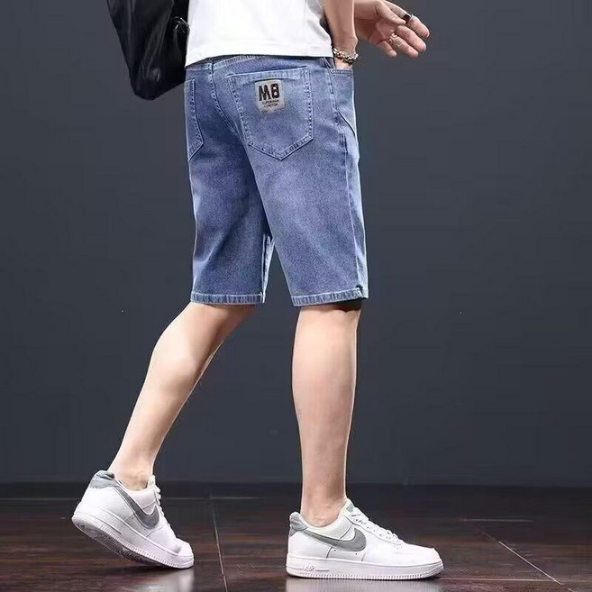 MB 男士直筒牛仔短褲 夏季薄款休閒五分褲