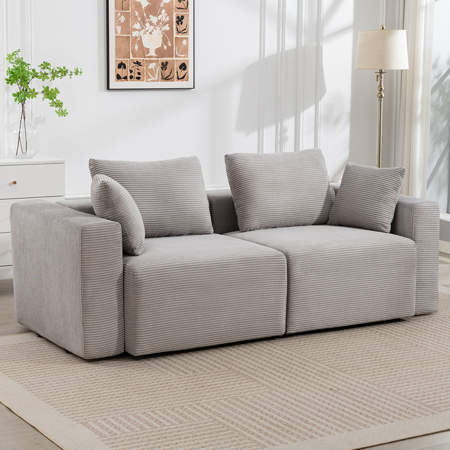 SAMMU 간편설치 조합형 압축 소파 자유 조합 가능 0005, 모던그레이2A+B, XL