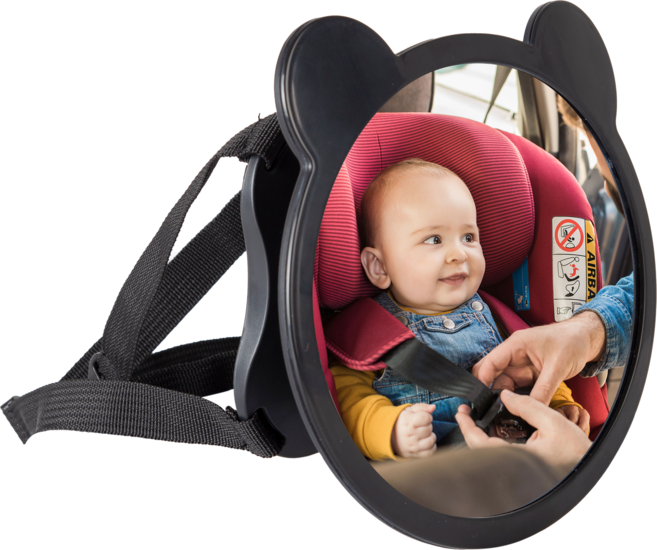 KOZNY 可愛小熊後照鏡, 黑色, 1個