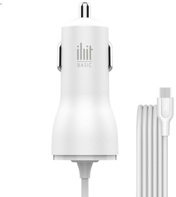 아이히트 차량용 시거잭 충전기 일체형 1.5A 자동차 차량충전기, 일체형 8핀 화이트