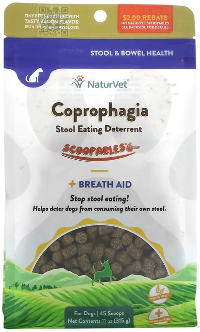 NaturVet 스쿱 가능 삼변성 대변 섭식 방지제 + 호흡 보조 반려견용 베이컨 315g(11oz), NaturVet스쿱가능삼변성대변섭식방지제호흡보조반려견용, 1개 - 쿠팡