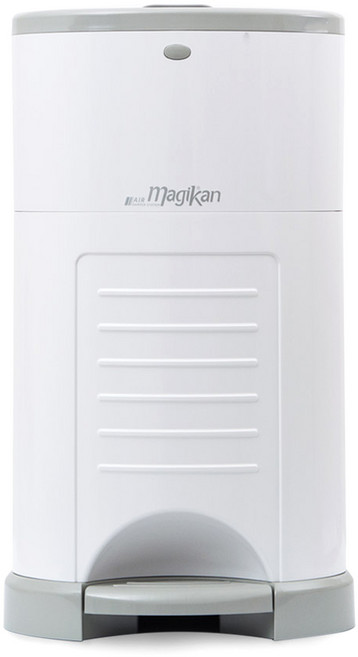 매직캔 9리터 기저귀 휴지통-M220NS 속뚜껑 기본리필장착, 화이트-M220NSW, 9L
